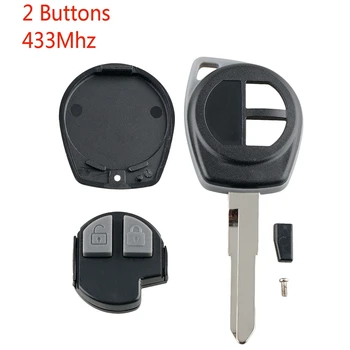 Car Smart Remote Key 2 бутона, подходящи за Suzuki Swift Sx4 Alto Jimny Vitara Ignis Splash 2007-2013 433Mhz
