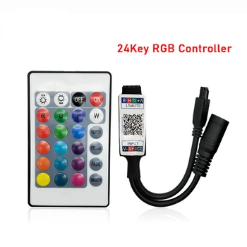 Mini 24key Music WIFI LED светлини контролер 5V RGB контролер 24V Bluetooth-съвместим димер контрол за Led лента ws2811 5050