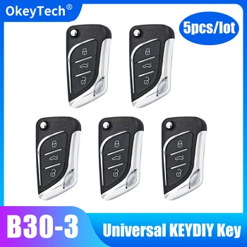 OkeyTech 5pcs / партида Оригинален KEYDIY B30 3 бутон универсален KD дистанционно управление кола ключ употреба KD900 URG200 KD200 мини KD-X2