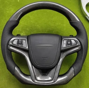 Замяна на волана от истински въглеродни влакна с кожа за Chevrolet Camaro 2010-2015