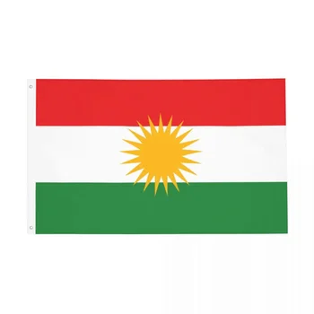 кюрдски флаг Ярък цвят Вътрешен открит банер Кюрдистан Всички метеорологични условия Домашна стая Общежитие Стенен декор Нов продукт