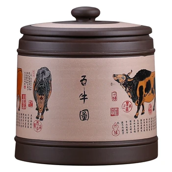 Съхранение на подаръци Керамични буркани Китайски капаци Кухня Луксозна кутия за чай Организатор Хлабав херметически Organizador Te Кухня Декоративни