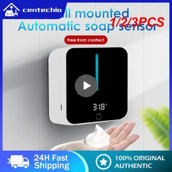 1/2/3PCS Дозатори за течен сапун Автоматична индукционна домакинска кухня Ръчна шайба Стенен LED дисплей дозатор Сапун за
