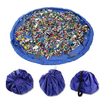 1.5m Детска възглавница за играчки Чанта за съхранение на играчки Голям чист организатор Play Pad Durable LEGO Outdoor Building Block Toy Storage Bags