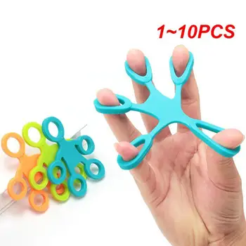 1 ~ 10PCS Hand Puller Finger Resistance Bands Exercisers Носилка Рехабилитация обучение Pull Ring Hand Expander Grip 3 Нива 7