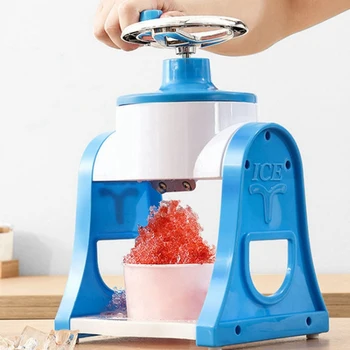 1 парче обръсна машина за лед Начало Малка ръчна трошачка за лед Лятна ръкохватка Лед и градушка Ледоразбивач Направете Ice Maker Blue