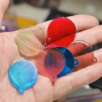 10 Цвят прозрачен кръг интервал мъниста капка Предприемчиви висулка бижута Изработка DIY аксесоари за бижута за жени и момичета