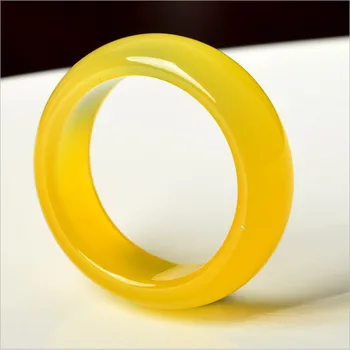 100% натурален зелен нефрит пръстени мъже жени двойка ахат ленти истински хризопраз бижута жълт червен черен халцедон пръстени подаръци