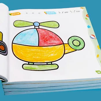 107 Страници Сладки книжки за оцветяване за деца Книга за рисуване Научете се да рисувате животни Kawaii училищни пособия Коледни подаръци за деца
