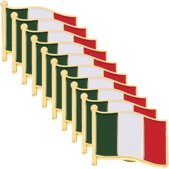 10pcs Италианско знаме брошка желязо Stoving лак облекло декор брошка за фестивал парти събиране