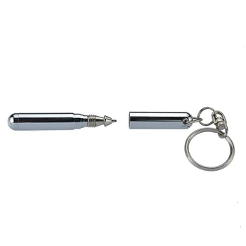 10PCS топка точка писалка ключодържател многофункционални мини метален ключодържател неръждаема стомана телескопични писалка ключодържател телескопични писалка инструмент