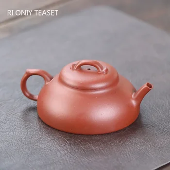 140ml Автентични китайски Yixing лилави глинени чайници Домакински чайник за красота Известни художници Ръчно изработен чайник Сурова руда Зиша чай комплект