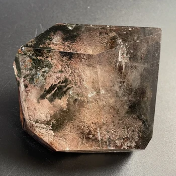 169g естествен зелен фантом свободна форма кристал рок декорация груб полиран кварцов камък изцеление D205