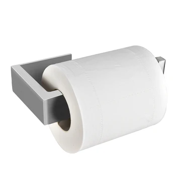 1Pc тоалетна хартия притежател без пробиване неръждаема стомана самозалепващи баня кухня ролка притежателя