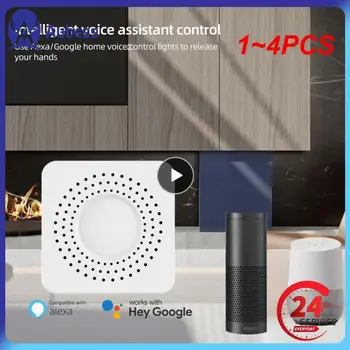 1~4PCS Tuya WiFi интелигентен превключвател 2-посочен контролен превключвател мини интелигентен прекъсвач интелигентен контрол на живота работа с Alexa Home Алис
