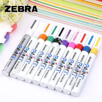 1бр Япония ZEBRA цвят боя писалка MOP-200M мазна маркер високо гланц докосване нагоре графити влакна писалка малък преносим широк спектър от приложения