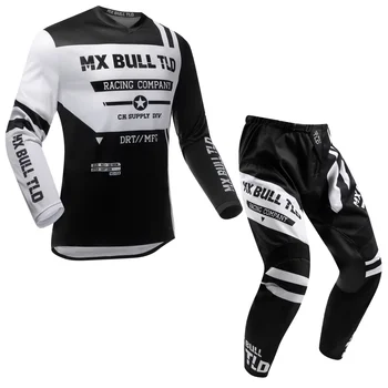 2024 MX BULL TLD мотоциклет Gear Set Orange Rival Off Road Jersey Set Dirt Bike Suit MX облекло Moto Combo