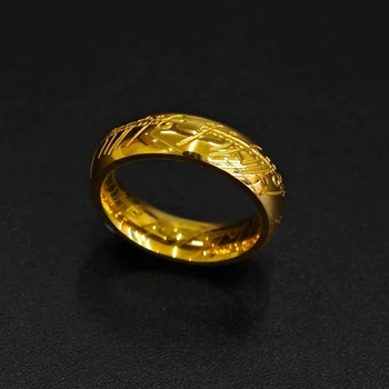 2024 Ретро филм Лорд пръстени от неръждаема стомана пръстен на мощност гравиране пръстен за мъже майстор пръстен бижута подаръци