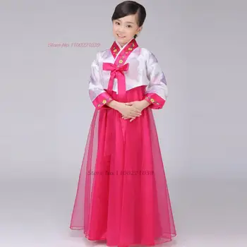 2024 традиционна корейска рокля ханбок детска сцена древна нация танцово облекло детски фолклорни танци парти косплей костюм