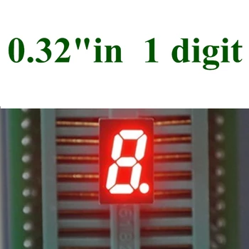 20PCS 1 бит 7 сегмент RED LED дисплей 0.32 инчов цифров тръба пластмаса метал общ анод (Nixie тръба)