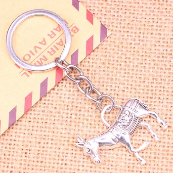 20pcs Нова мода ключодържател 33 * 30 мм магаре burro висулки DIY мъже бижута кола ключодържател пръстен сувенир за подарък
