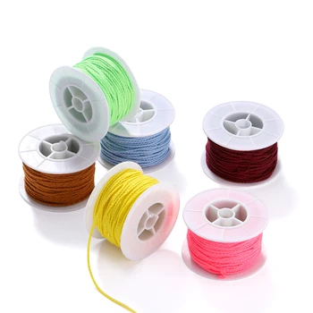 25Meters / Roll 2.0mm памучен кабел въже китайски възел Macrame кабел въже за бижута вземане DIY гривна бижута аксесоари