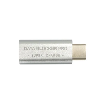 2PCS USB Type-C Data Blocker USB-C Juice Jack Defender адаптер Поддръжка Бързо зареждане (50V / 5A) Спиране на кражбата на данни
