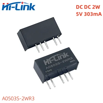 2pcs / партида Hi-Link DC DC A0503S-2WR3 2W ±5V ±303mA захранващ модул Домакински двоен изход ic DCDC интелигентен конвертор Mini