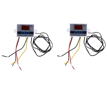 2X 10A AC110-220V Цифров температурен контролер XH-W3001 За инкубатор Охлаждащ нагревателен превключвател Термостат NTC сензор