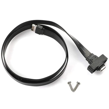  2X USB 3.1 Преден панел тип E до тип C удължителен кабел, Gen 2 (10 Gbit / S) вътрешен адаптерен кабел, с 4 винта (50 см)
