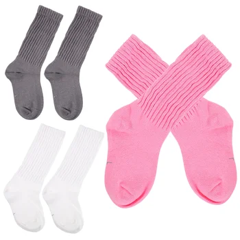 3 чифта чорапи Детски памучни чорапи Топли дишащи чорапи Чорапи в средата на прасеца Момчета момичета чорапи