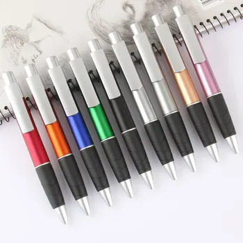 30Pcs химикалки пластмасови пуш действие подарък писалки училище офис химикалки