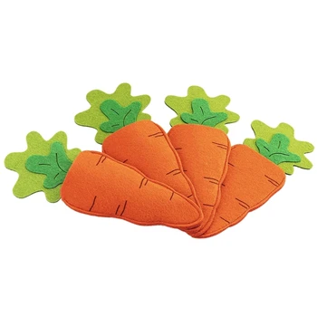 4Pcs Великденски морков нож вилица притежателя сребърни прибори декоративни чанти аксесоар
