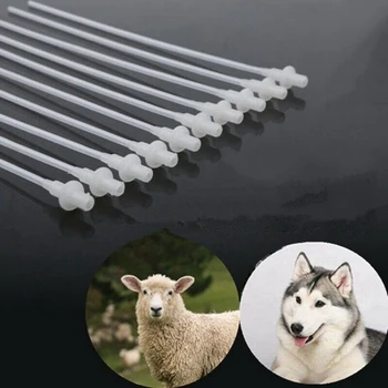 50PCS Изкуствено осеменяване пръчки за развъждане катетър тръба куче овце коза 10 инча