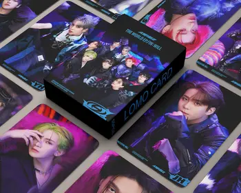 55Pcs/Set Kpop ATEEZ Lomo Cards Photocards Нов албум THE WORLD EP. FIN : WILLHD печат карта плакат стикер група фенове подаръци