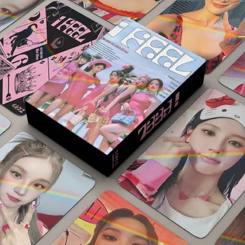 55pcs/set Нов Kpop Idol GIDLE Laser Lomo Cards Албум I Feel Album Ye Shuhua MINNIE YUQI Колекция от фенове на пощенски картички Подарък