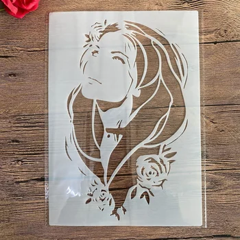 A4 размер дизайн шаблон за стенопис скрапбукинг печат албум декоративни щампа занаятчийска хартия DIY красота момиче шаблони