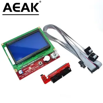 AEAK 3D принтер смарт контролер RAMPS 1.4 LCD 12864 LCD контролен панел син екран