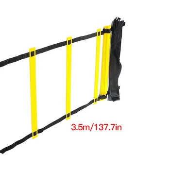 Agility Training Ladder Soccer Speed Jumping Sport Equipment Football Footwork Practice 3 5m Yellow