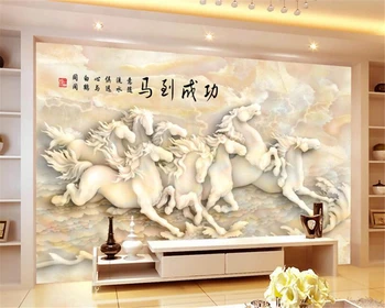Beibehang 3d тапет нужда от осем камъка мрамор стерео релеф фон стена хол спалня телевизор фон тапет