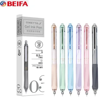 Beifa гел писалки 0.5mm Заглушаване на пресата Morandi Цвят Kawaii канцеларски материали ST Nib Anti умора писалка притежателя трайни офис училищни пособия