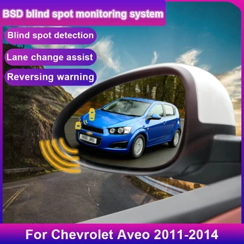 Car BSD BSM BSA Blind Area Spot Warning Drive Mirror Rear Radar Microwave Detection System For Chevrolet Aveo 2011-2014