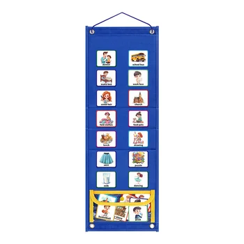 Card Storage Висяща чанта Работа Аутизъм Учебни материали Дневен график за деца