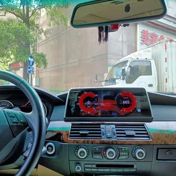 Carplay За BMW Серия 5 E60 2005-2009 Android Car Radio 2 Din Автомобилен екран Мултимедия Авто GPS аудио глава Bluetooth