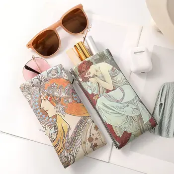 Cartoon Girl Printed Self-closing Spring Bag Coin Purse Travel Lipstick Cosmetic Case Card Holder Jewelry Packing