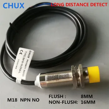 CHUX индуктивен превключвател за близост Разширяване на разстоянието за дълго откриване M18 16mm Разстояние на наблюдение NO 24vdc Сензор за близост NPN