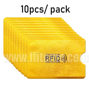 Colorful RFID карта притежателя 10pcs Rfid блокиране ръкави лична карта протектор лесно в портфейла си
