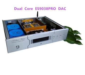 DAC 9038 двуядрен ES9038PRO HiFi декодер, коаксиален влакнест I2S, Bluetooth USB QCC5125.1 NOS IV кристален осцилатор 100MHz