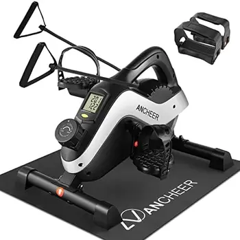 Desk Bike Pedal Exerciser, тих мини велоергометър за тренировка на крака / ръце & Физикална терапия - седящо фитнес оборудване за H