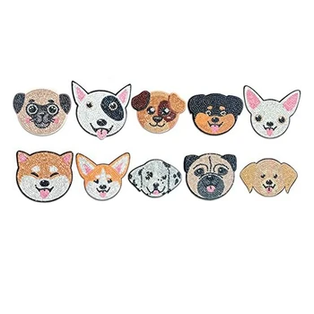 Dog Diamond Painting Coasters DIY Pet Dog Diamond Painting Coasters Set Kit Diamond Art Coasters с държач